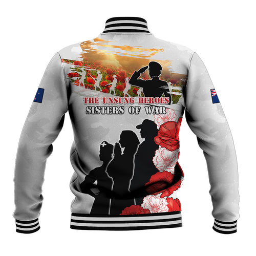 New Zealand ANZAC Day Baseball Jacket The Unsung Heroes Sisters of War