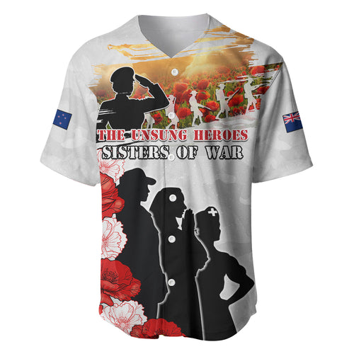New Zealand ANZAC Day Baseball Jersey The Unsung Heroes Sisters of War