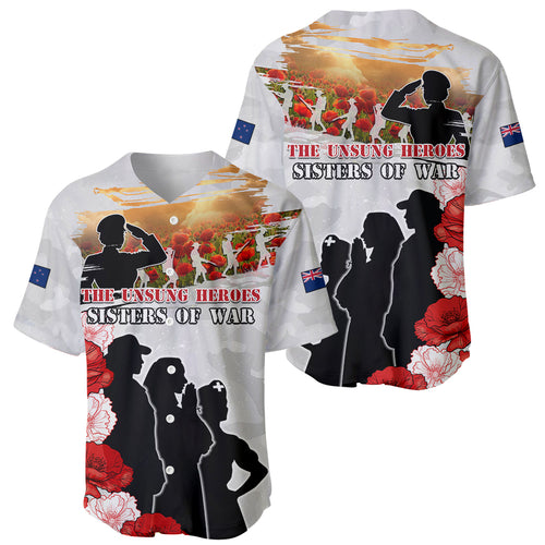 New Zealand ANZAC Day Baseball Jersey The Unsung Heroes Sisters of War