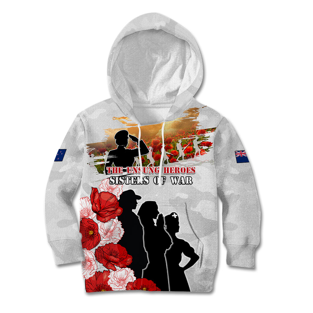 New Zealand ANZAC Day Kid Hoodie The Unsung Heroes Sisters of War