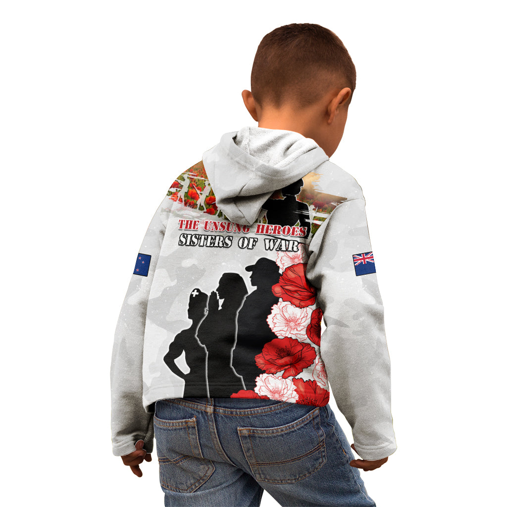 New Zealand ANZAC Day Kid Hoodie The Unsung Heroes Sisters of War