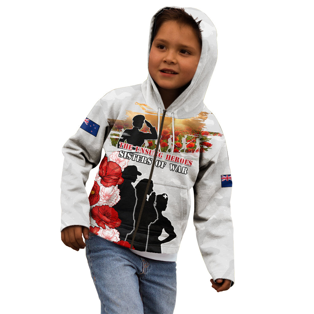New Zealand ANZAC Day Kid Hoodie The Unsung Heroes Sisters of War