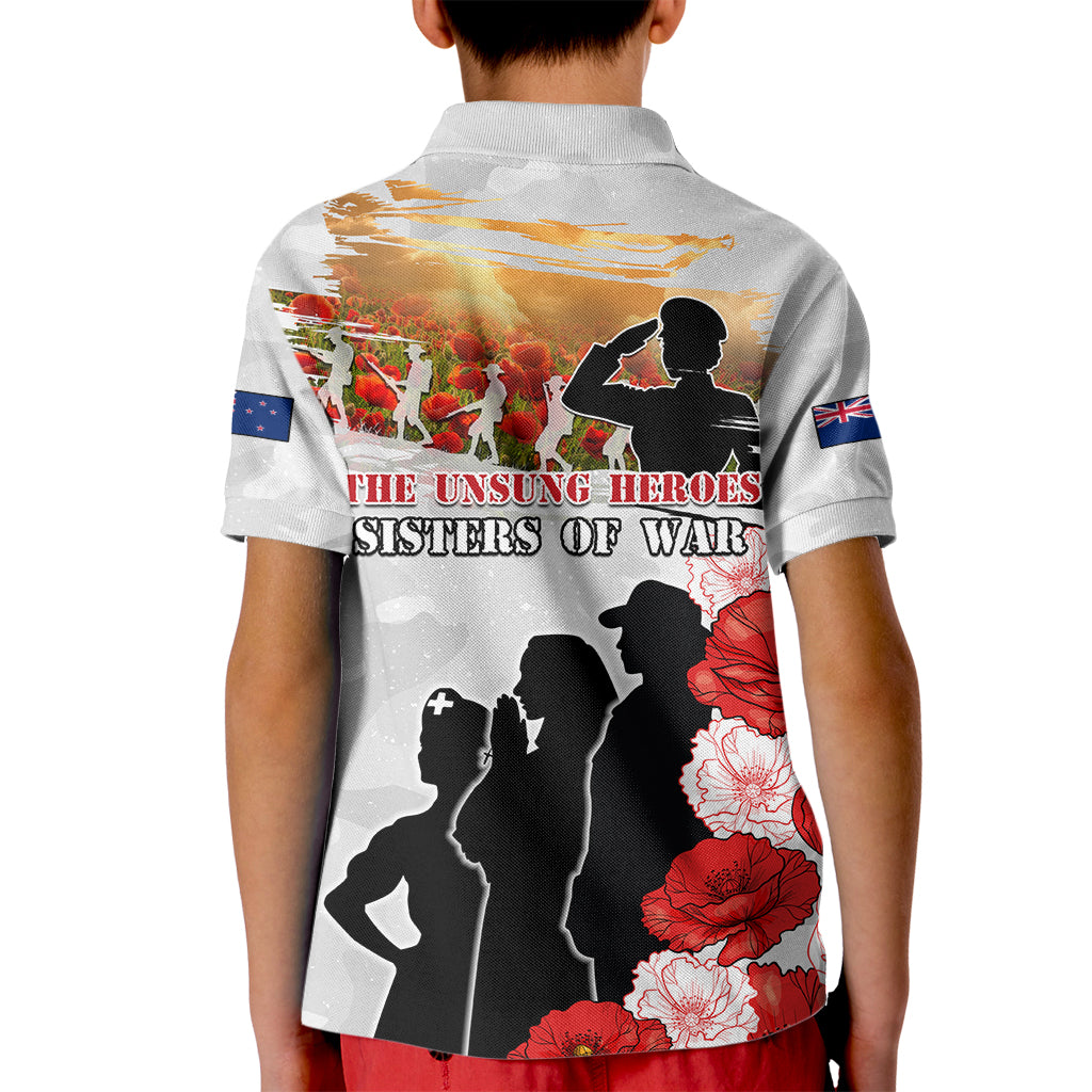 New Zealand ANZAC Day Kid Polo Shirt The Unsung Heroes Sisters of War