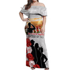 New Zealand ANZAC Day Off Shoulder Maxi Dress The Unsung Heroes Sisters of War