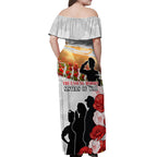 New Zealand ANZAC Day Off Shoulder Maxi Dress The Unsung Heroes Sisters of War