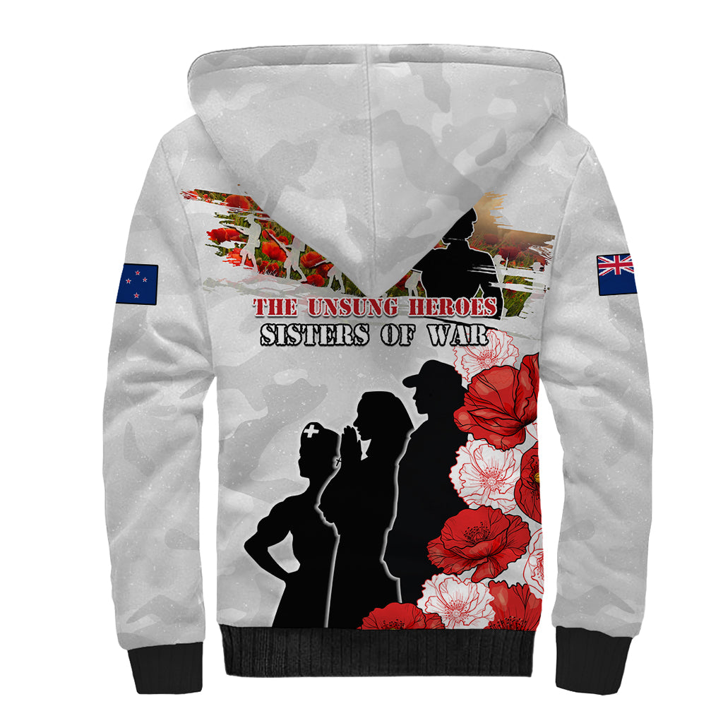 New Zealand ANZAC Day Sherpa Hoodie The Unsung Heroes Sisters of War