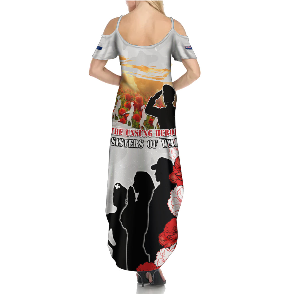 New Zealand ANZAC Day Summer Maxi Dress The Unsung Heroes Sisters of War