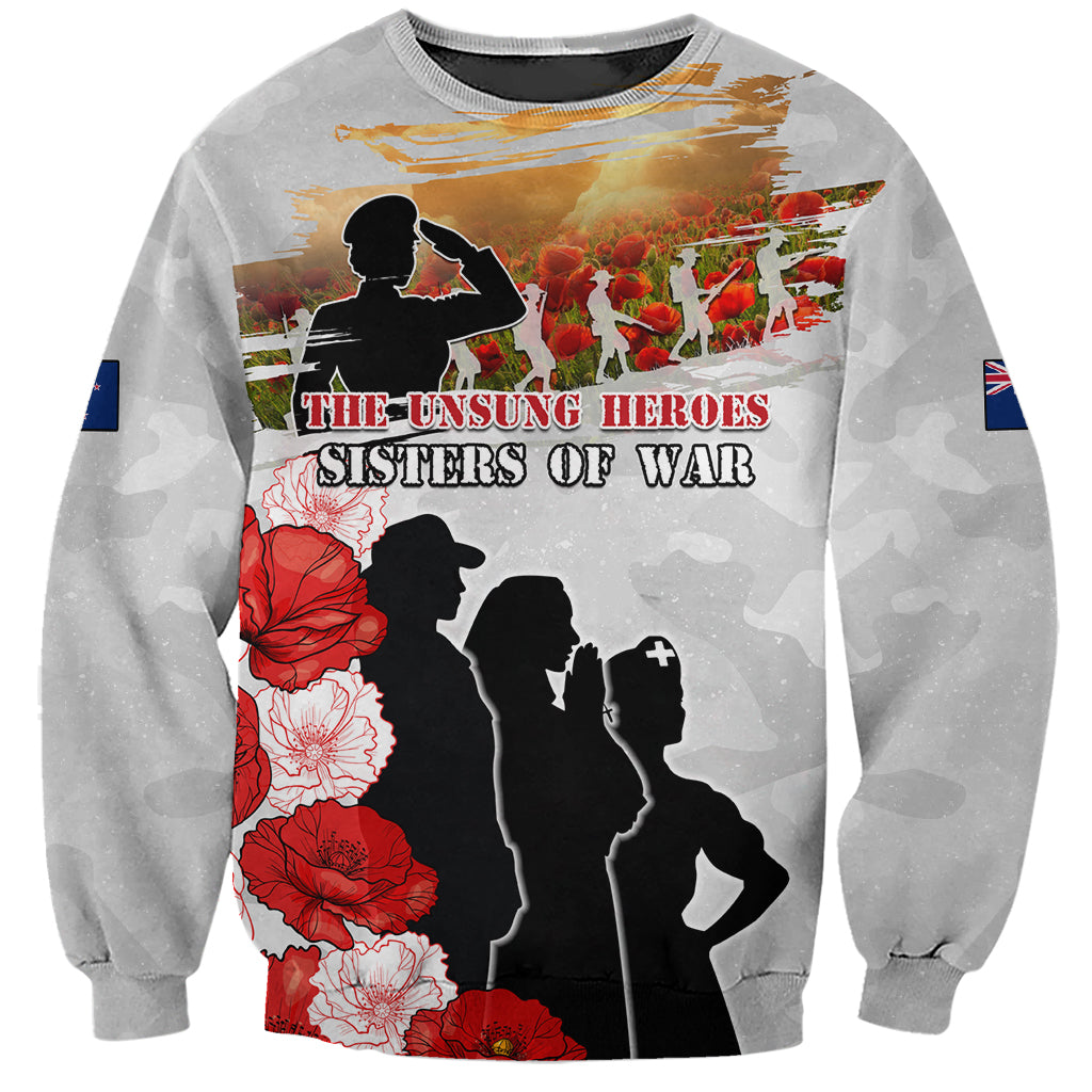 New Zealand ANZAC Day Sweatshirt The Unsung Heroes Sisters of War