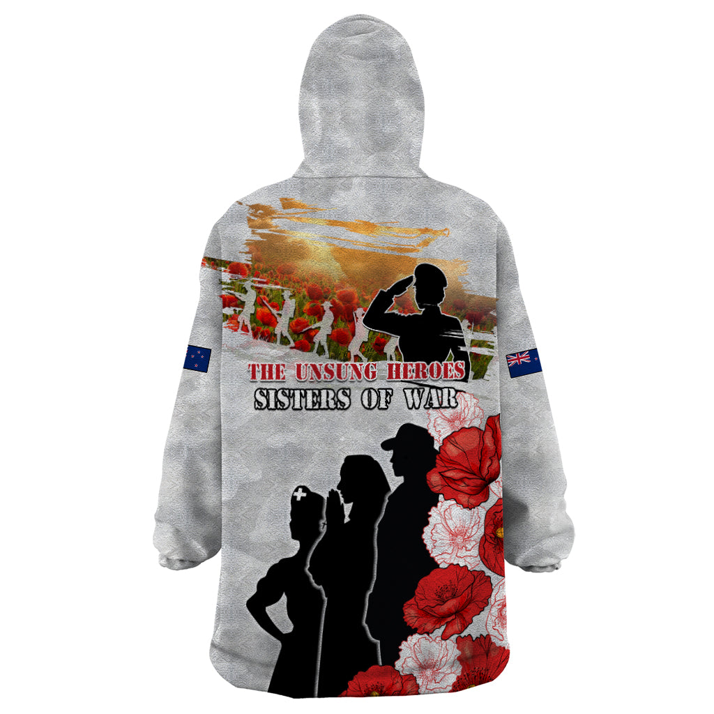 New Zealand ANZAC Day Wearable Blanket Hoodie The Unsung Heroes Sisters of War