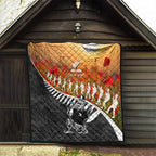 New Zealand ANZAC Rugby Quilt Soldier Fern With Kiwi Bird