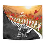 New Zealand ANZAC Rugby Tapestry Soldier Fern With Kiwi Bird