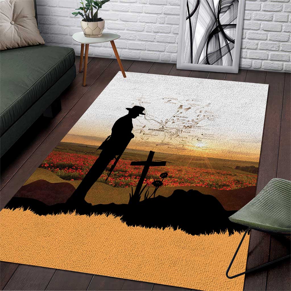 Australia And New Zealand ANZAC Day Area Rug Battle Of Beersheba