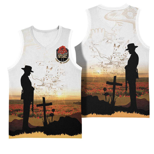 Australia And New Zealand ANZAC Day Basketball Jersey Battle Of Beersheba