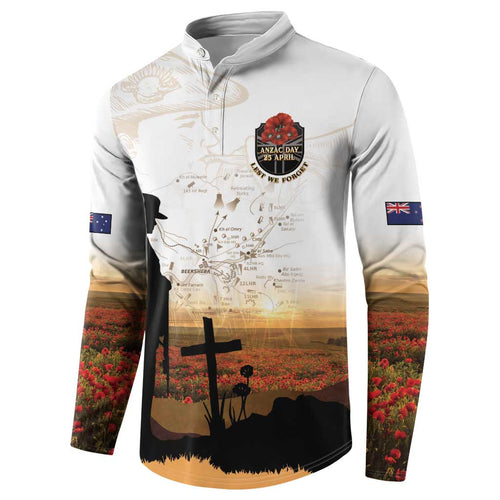 Australia And New Zealand ANZAC Day Button Sweatshirt Battle Of Beersheba