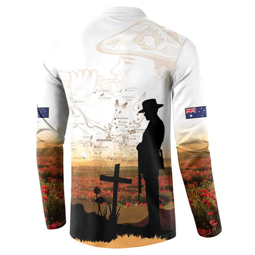 Australia And New Zealand ANZAC Day Button Sweatshirt Battle Of Beersheba