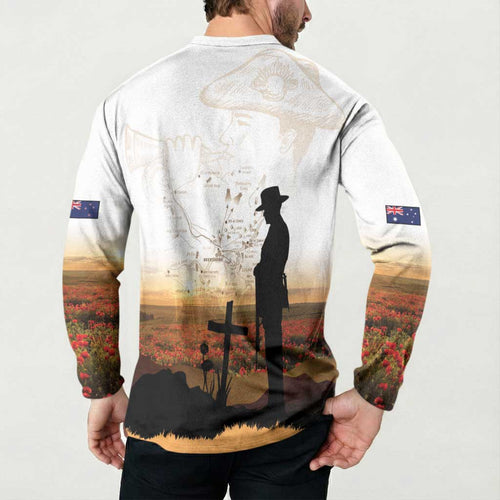Australia And New Zealand ANZAC Day Button Sweatshirt Battle Of Beersheba