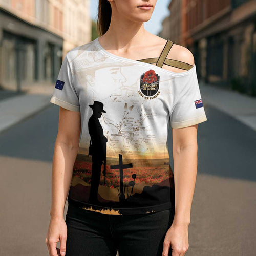 Australia And New Zealand ANZAC Day Cross Shoulder Shirt Battle Of Beersheba