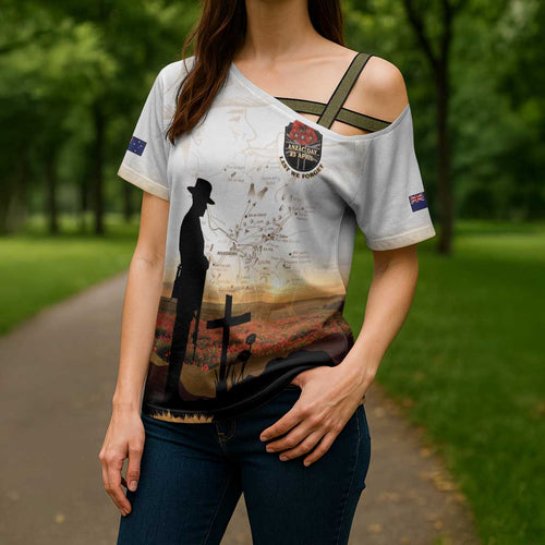 Australia And New Zealand ANZAC Day Cross Shoulder Shirt Battle Of Beersheba