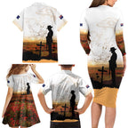 Australia And New Zealand ANZAC Day Family Matching Long Sleeve Bodycon Dress and Hawaiian Shirt Battle Of Beersheba