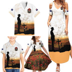 Australia And New Zealand ANZAC Day Family Matching Summer Maxi Dress and Hawaiian Shirt Battle Of Beersheba