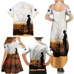 Australia And New Zealand ANZAC Day Family Matching Summer Maxi Dress and Hawaiian Shirt Battle Of Beersheba