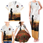 Australia And New Zealand ANZAC Day Family Matching Tank Maxi Dress and Hawaiian Shirt Battle Of Beersheba