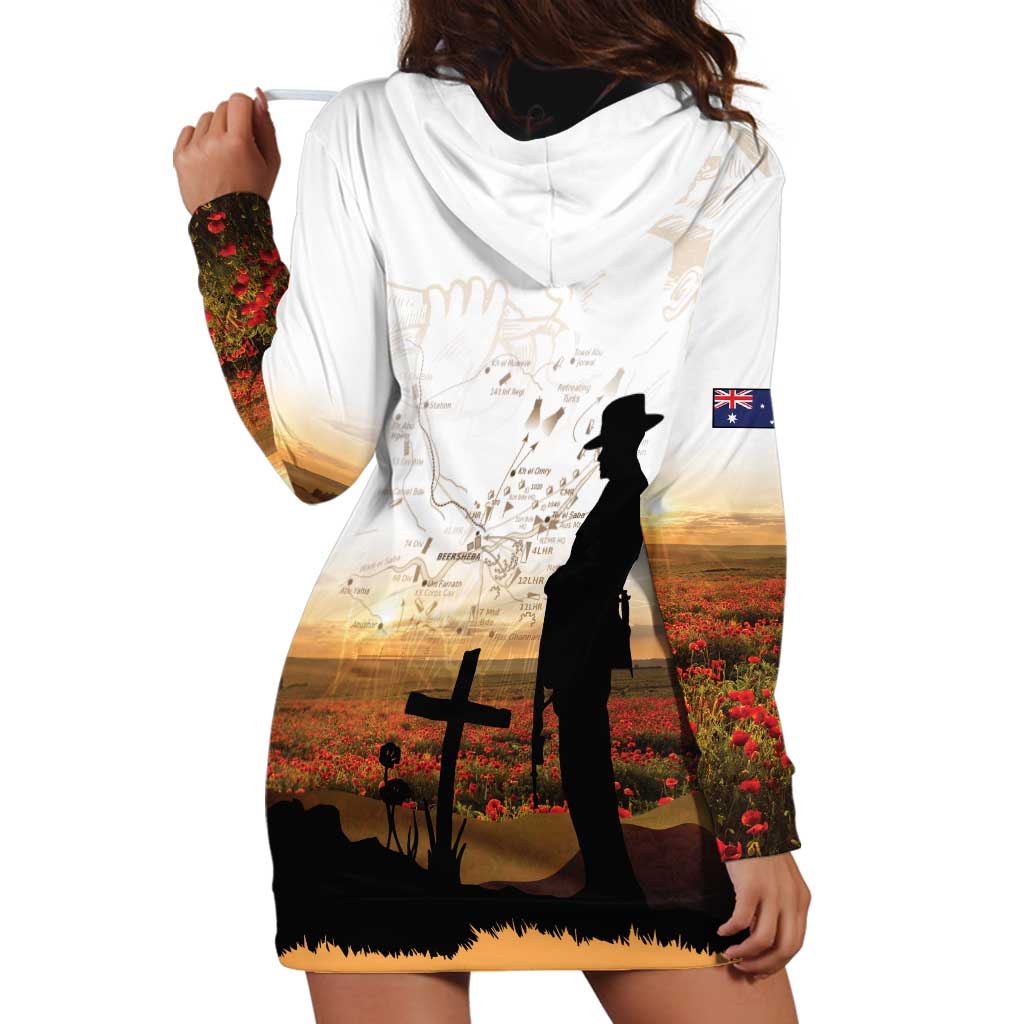 Australia And New Zealand ANZAC Day Hoodie Dress Battle Of Beersheba