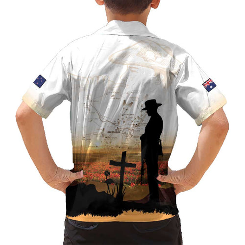 Australia And New Zealand ANZAC Day Kid Hawaiian Shirt Battle Of Beersheba