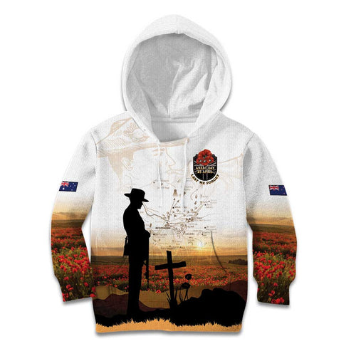 Australia And New Zealand ANZAC Day Kid Hoodie Battle Of Beersheba