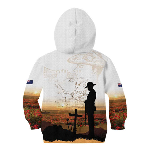 Australia And New Zealand ANZAC Day Kid Hoodie Battle Of Beersheba