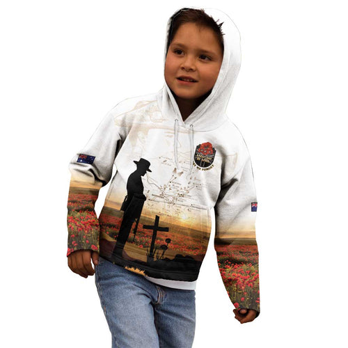 Australia And New Zealand ANZAC Day Kid Hoodie Battle Of Beersheba
