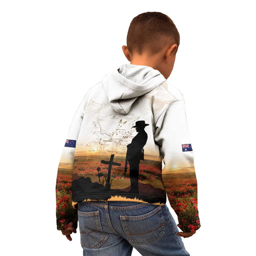 Australia And New Zealand ANZAC Day Kid Hoodie Battle Of Beersheba
