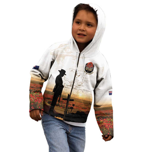 Australia And New Zealand ANZAC Day Kid Hoodie Battle Of Beersheba