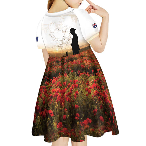 Australia And New Zealand ANZAC Day Kid Short Sleeve Dress Battle Of Beersheba