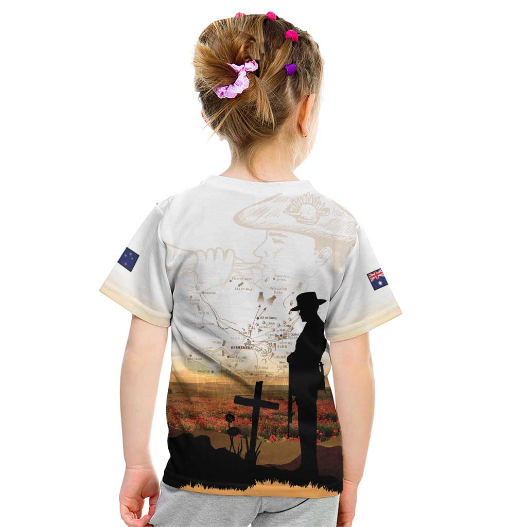 Australia And New Zealand ANZAC Day Kid T Shirt Battle Of Beersheba