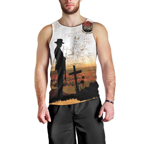 Australia And New Zealand ANZAC Day Men Tank Top Battle Of Beersheba