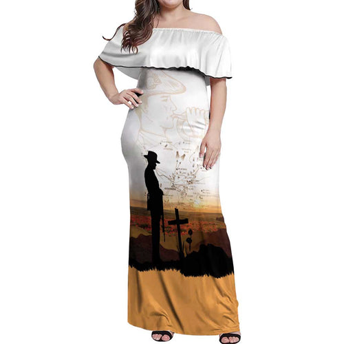 Australia And New Zealand ANZAC Day Off Shoulder Maxi Dress Battle Of Beersheba