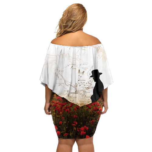 Australia And New Zealand ANZAC Day Off Shoulder Short Dress Battle Of Beersheba