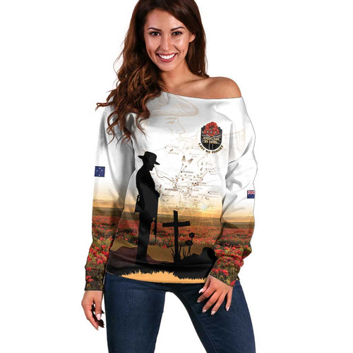 Australia And New Zealand ANZAC Day Off Shoulder Sweater Battle Of Beersheba