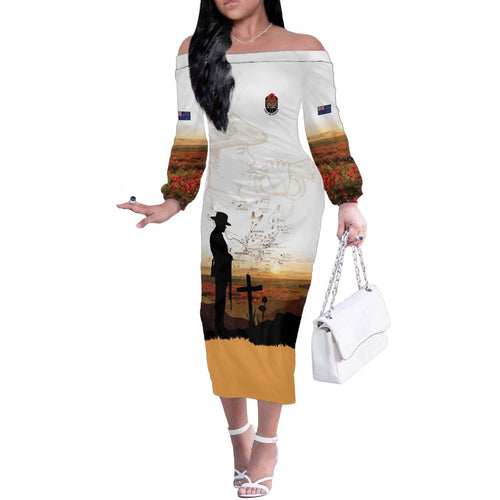 Australia And New Zealand ANZAC Day Off The Shoulder Long Sleeve Dress Battle Of Beersheba