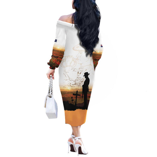 Australia And New Zealand ANZAC Day Off The Shoulder Long Sleeve Dress Battle Of Beersheba