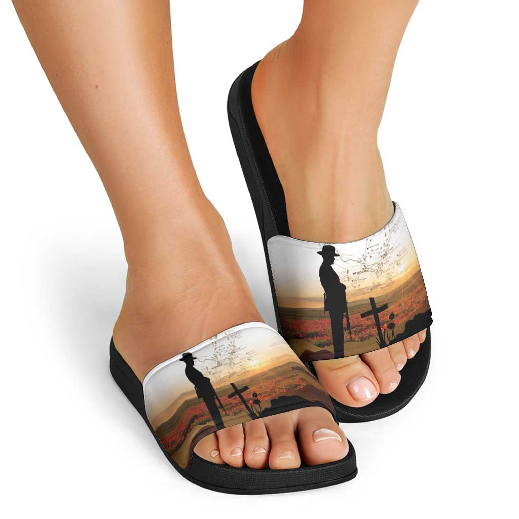 Australia And New Zealand ANZAC Day Slide Sandals Battle Of Beersheba