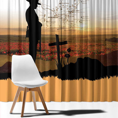 Australia And New Zealand ANZAC Day Window Curtain Battle Of Beersheba
