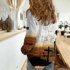 Australia And New Zealand ANZAC Day Women Casual Shirt Battle Of Beersheba