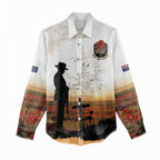 Australia And New Zealand ANZAC Day Women Casual Shirt Battle Of Beersheba