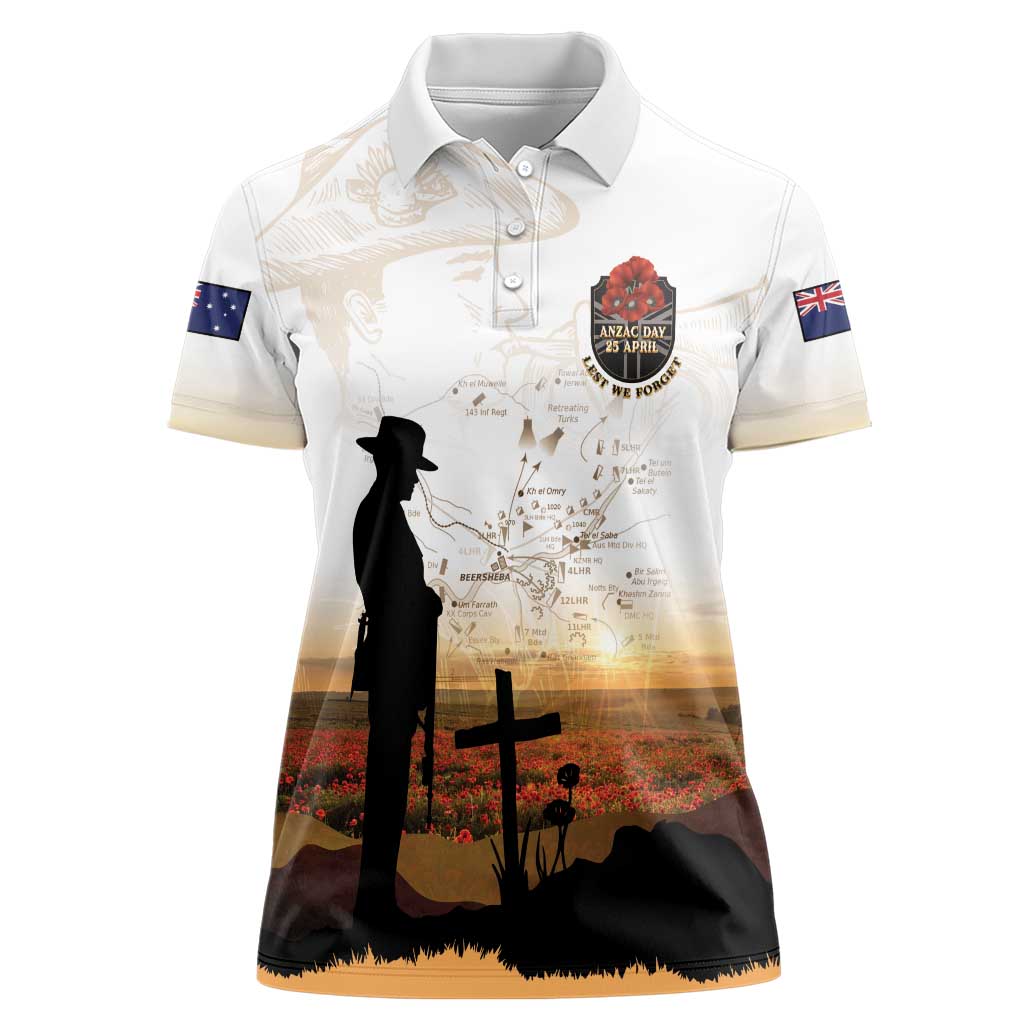 Australia And New Zealand ANZAC Day Women Polo Shirt Battle Of Beersheba