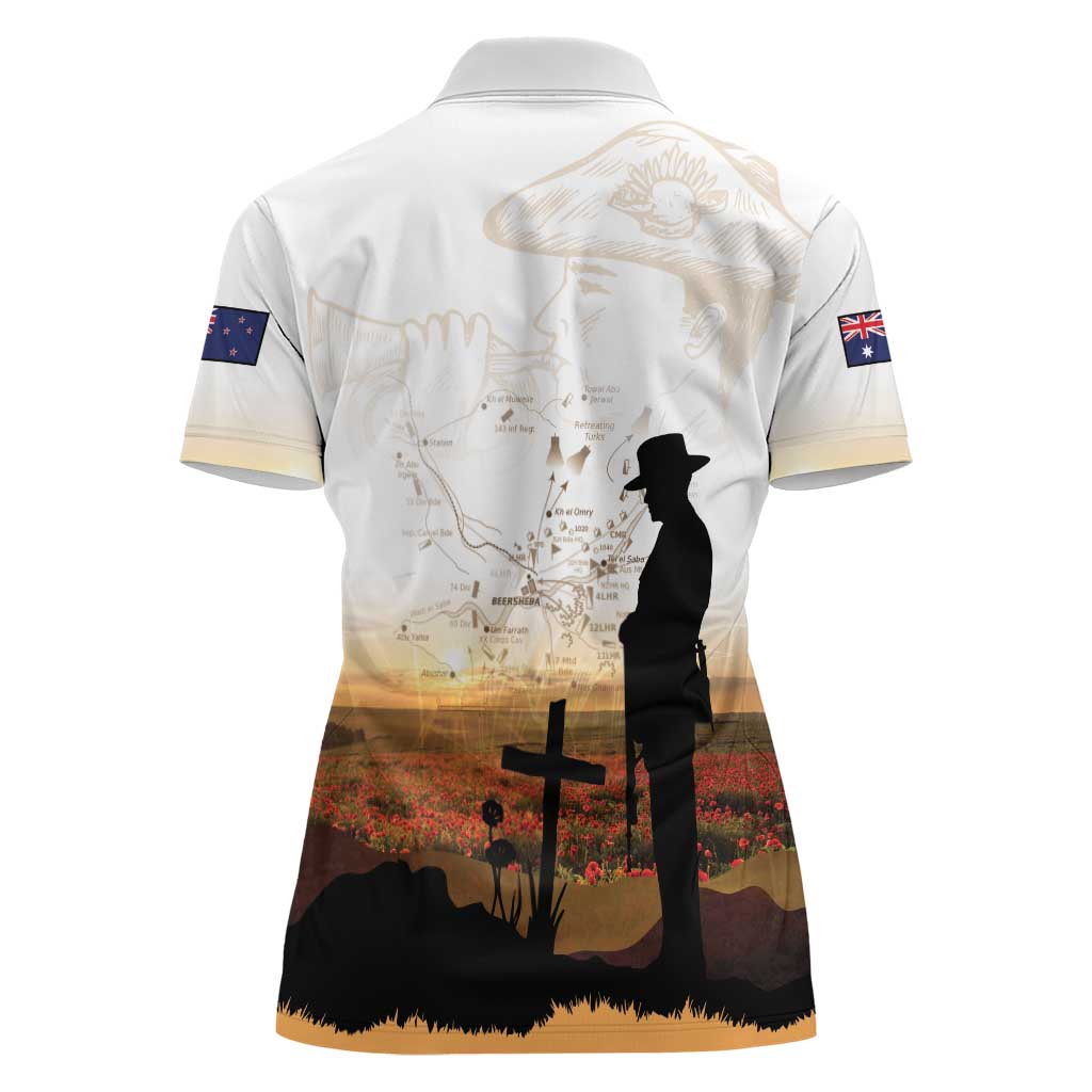 Australia And New Zealand ANZAC Day Women Polo Shirt Battle Of Beersheba
