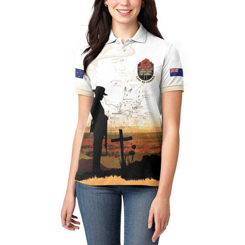 Australia And New Zealand ANZAC Day Women Polo Shirt Battle Of Beersheba