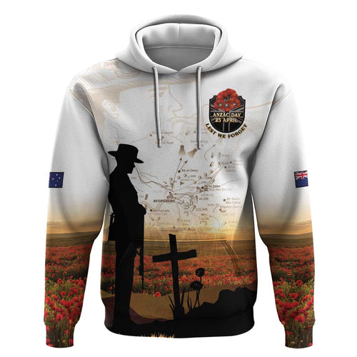 Australia And New Zealand ANZAC Day Zip Hoodie Battle Of Beersheba