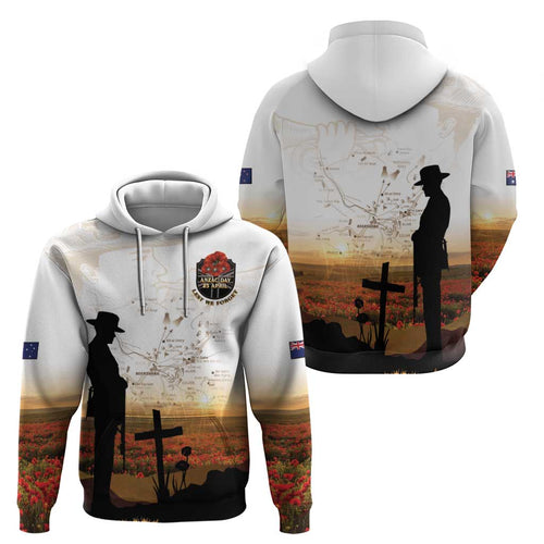 Australia And New Zealand ANZAC Day Zip Hoodie Battle Of Beersheba